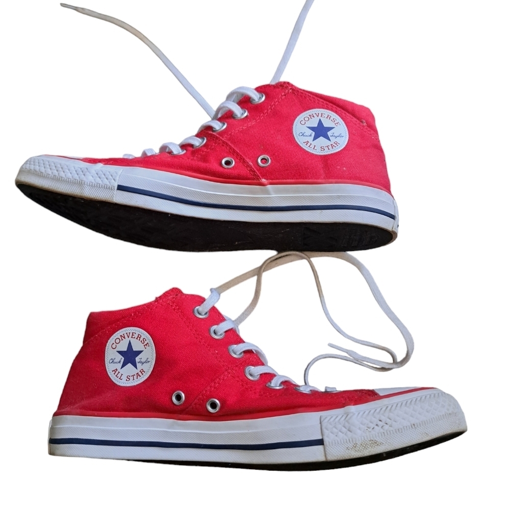 Converse Chuck Taylor All Star Madison Mid Top Sneakers shoes red canvas comfy 9